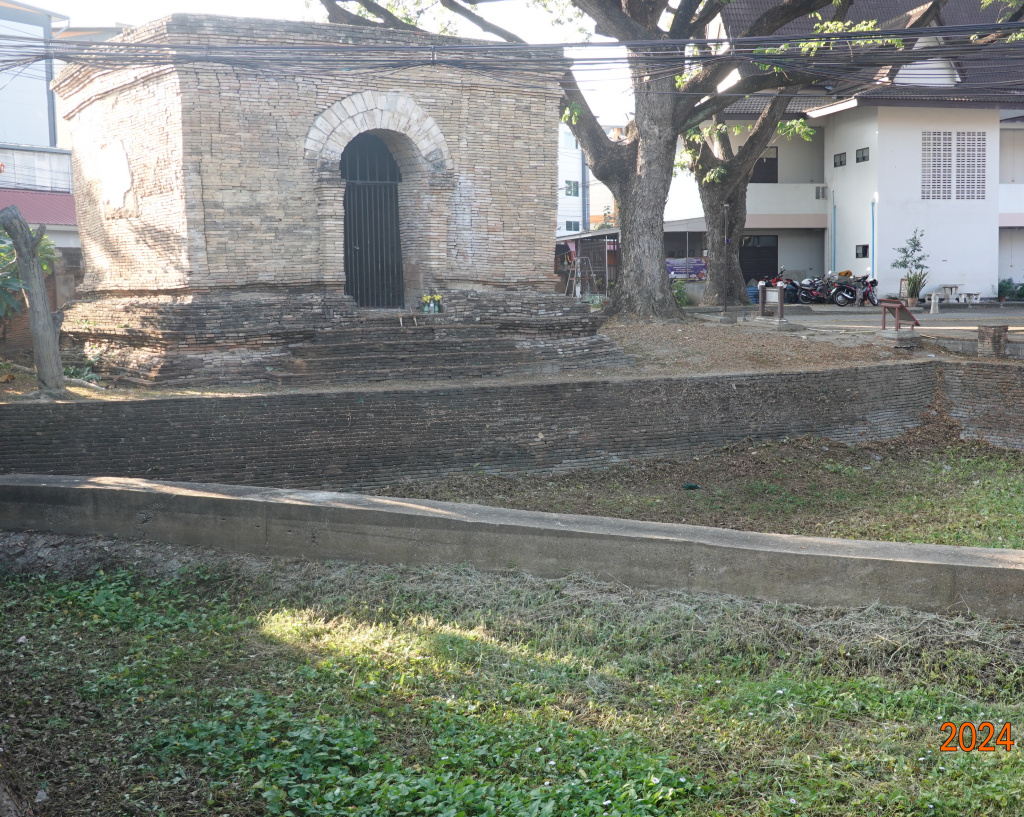 View of Mucalinda Pond at Wat Jed Yod, Chiang Mai, Thailand