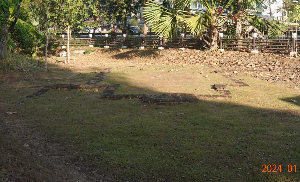 Remains of possible old worship hall, Wat Jed Yod, Chiang Mai, Thailand